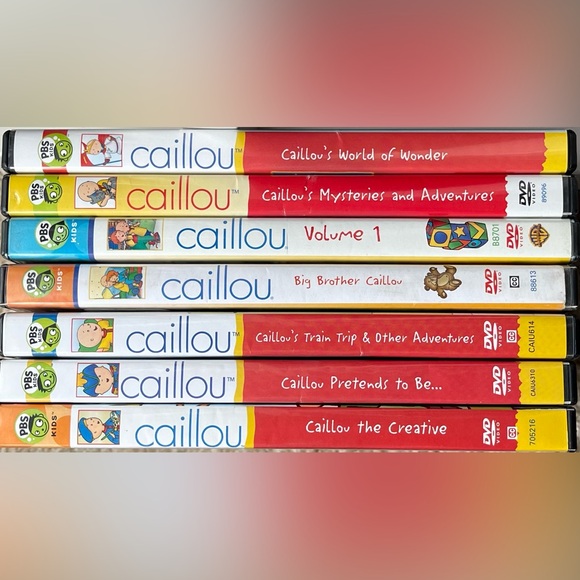 PBS KIDS Lot of 7 Caillou Episodes DVDs In Cases Some Vintage Rosie - Picture 3 of 4